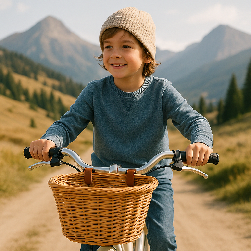 panier velo enfant garçon montagne