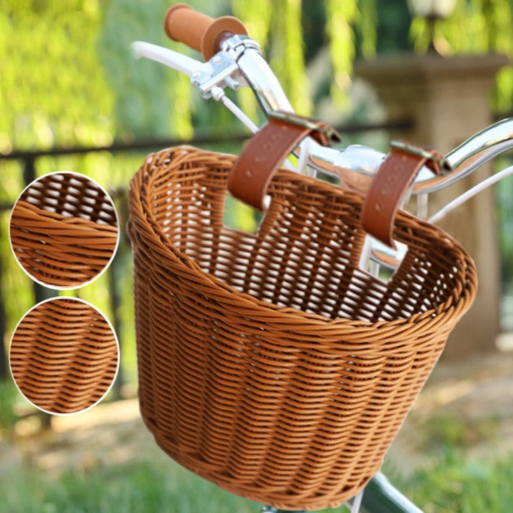 panier velo enfant marron