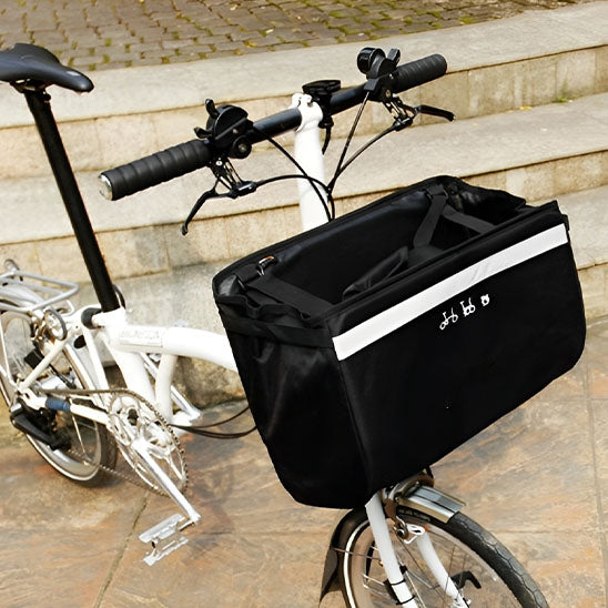 panier velo de guidon ouvert convertible en sac