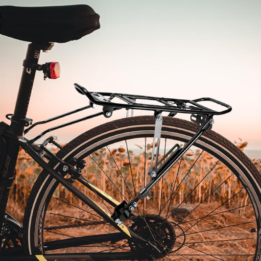 Porte bagage vélo noir champ tournesols