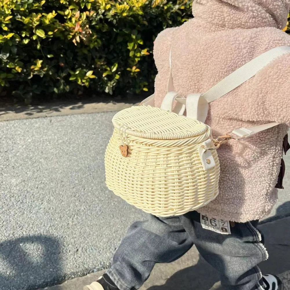 panier velo enfant porté sur le dos